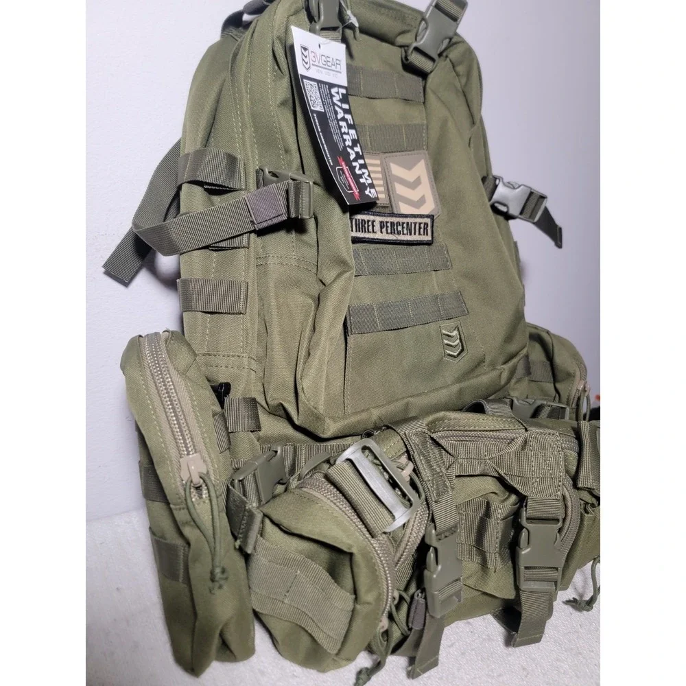 3V Gear Paratus 3 Day Operator Tactical Backpack NWT 40L OD Green MOLLE Bug Out